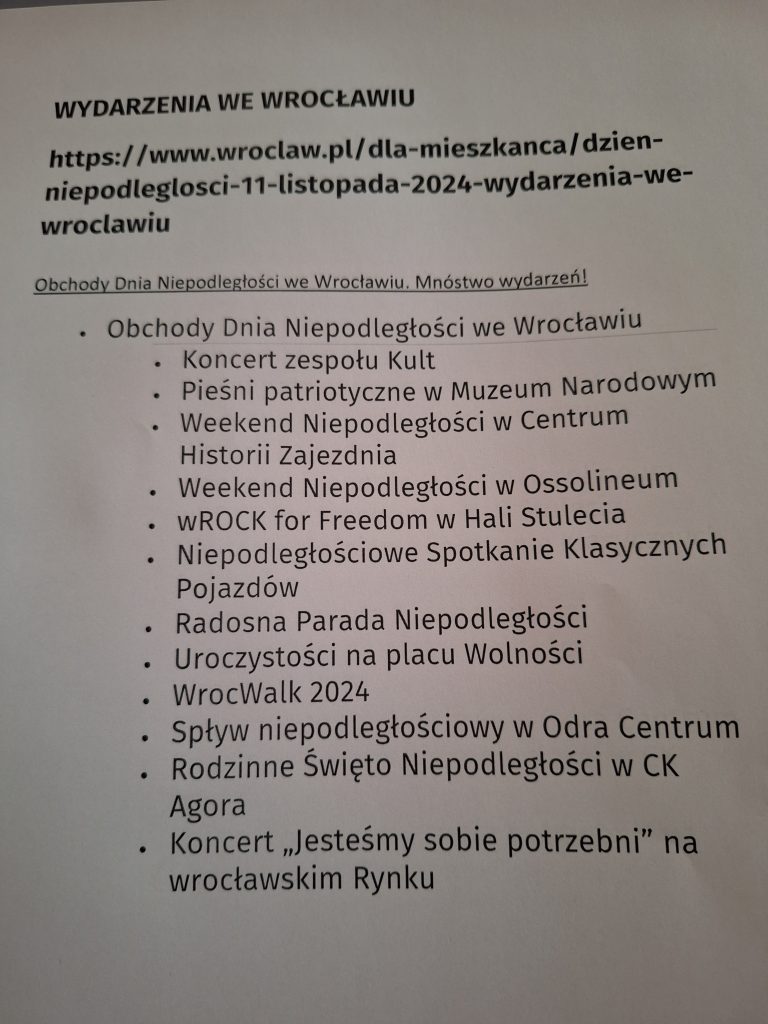 Narodowe Święto Niepodległości we Wrocławia